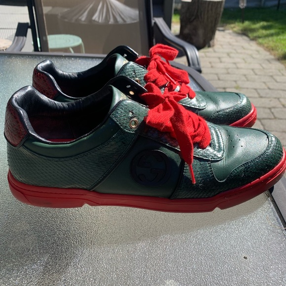 Red and Green Gucci Sneakers